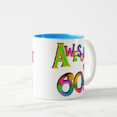 60素晴らし誕生日Tシャツとギフト ツートーンマグカップ (正面右)