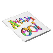 60素晴らし誕生日Tシャツとギフト ノートパッド (アングル)