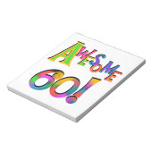 60素晴らし誕生日Tシャツとギフト ノートパッド (回転)