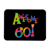 60素晴らし誕生日Tシャツとギフト マグネット (横)