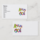 60素晴らし誕生日Tシャツとギフト 名刺 (正面/裏面)