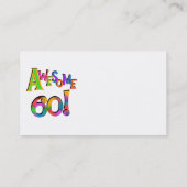 60素晴らし誕生日Tシャツとギフト 名刺 (裏面)