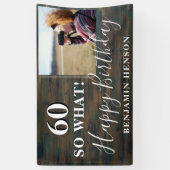 60素朴So What 60th Birthday Party写真 横断幕 (縦)