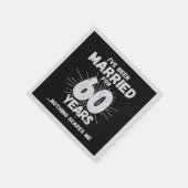 60結婚した年おもしろい60周年 スタンダードカクテルナプキン (角)