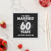 60結婚した年おもしろい60周年 スタンダードカクテルナプキン (インサイチュ)