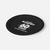 60結婚した年おもしろい60周年 ペーパープレート (アングル)