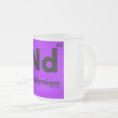 60要素のネオジム|の周期表 フロストグラスマグカップ (正面右)