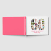 60誕生日いつ…ピンク色のコラージュ ゲストブック (全面)