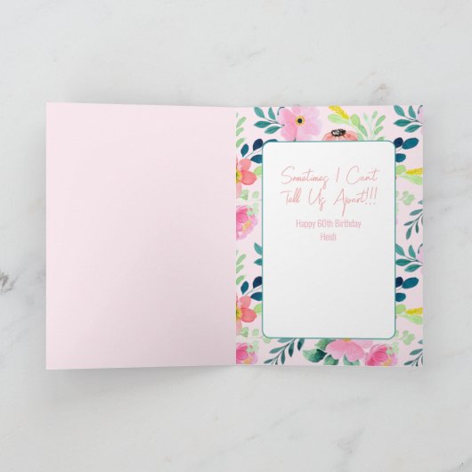 60誕生日おもしろいことわざサッシー民族漫画 カード (内部)