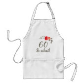 60誕生日おもしろいことわざ水彩フローラ女性 スタンダードエプロン (正面)