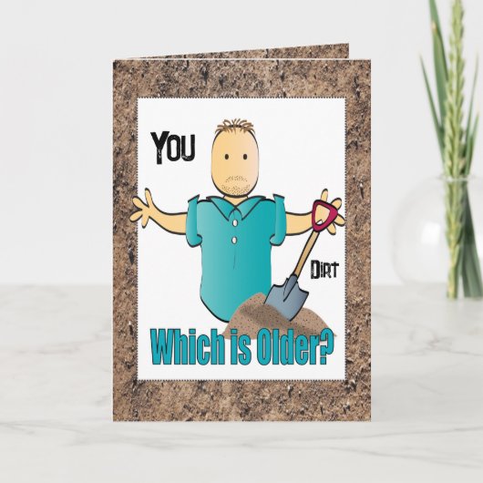 60誕生日おもしろいことわざ男性マンガ老齢期 カード (正面)