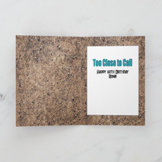 60誕生日おもしろいことわざ男性マンガ老齢期 カード (内部)