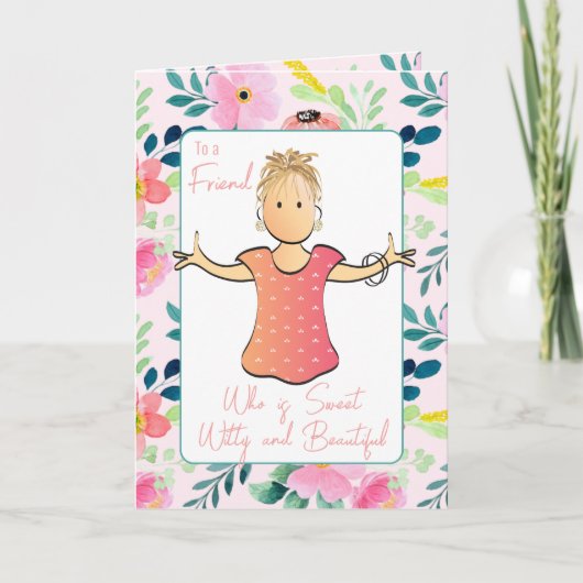 60誕生日おもしろいことわざSassy皮肉な漫画 カード (正面)