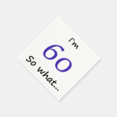 60誕生日おもしろいやる気を起こさせる私は60だから。 スタンダードカクテルナプキン (角)