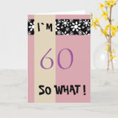 60誕生日おもしろいやる気を起こさせる カード (黄色い花)