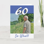60誕生日おもしろい前向き写真パーソナライズされた カード (正面)