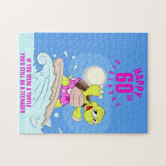 60誕生日おもしろい引用文ジグソーパズル ジグソーパズル (横)