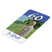 60誕生日おもしろい引用文写パーソナライズされた真 マグネット (左側)