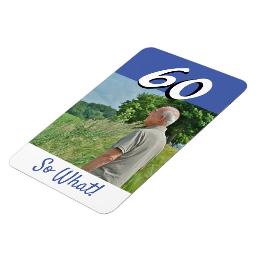 60誕生日おもしろい引用文写パーソナライズされた真 マグネット (左側)