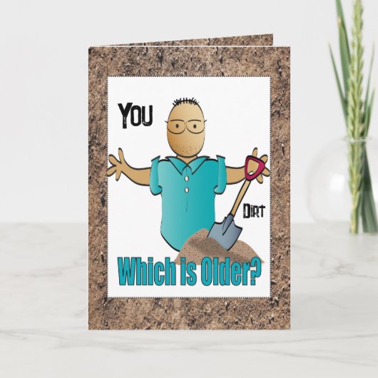 60誕生日おもしろい皮肉な民族男性の漫画 カード (正面)