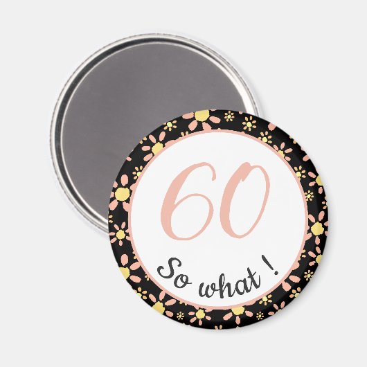 60誕生日おもしろい60だから何がやる気を起こさせる マグネット (正面/裏面)