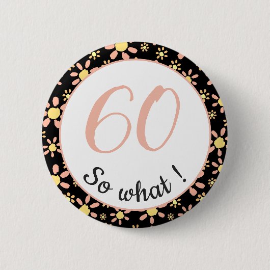 60誕生日おもしろい60だから何がやる気を起こさせる 缶バッジ (正面)