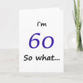 60誕生日おもしろいI`m 60 やる気を起こさせる カード (正面)
