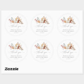 60誕生日かぼちゃ秋フラワーサンキュー ラウンドシール (シート)