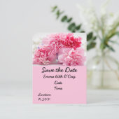 60誕生日とピンクのカーネーション花フローラ ポストカード (スタンド正面)