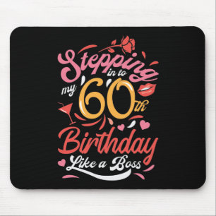 60誕生日に足を踏み入れるボス マウスパッド