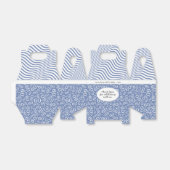 60誕生日の青と白の番号のパターン フェイバーボックス (折り畳みなし)