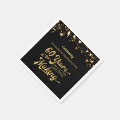 60誕生日の黒星づくり スタンダードカクテルナプキン (角)