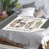 60誕生日の60番目の図形の写真コラージュ シェルパブランケット