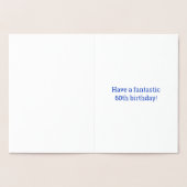 60誕生日はっきりした:「60歳!」 ゴールドフォイルカード 箔カード (内部)