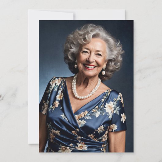 60誕生日ひまわり写真 招待状 (裏面)