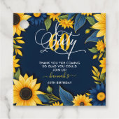 60誕生日ひまわり フェイバータグ (正面)