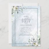 60誕生日ほこりっぽい青い植物園 招待状 (正面)