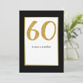 60誕生日ほんの数の皮肉なジョークおもしろい 招待状 (スタンド正面)