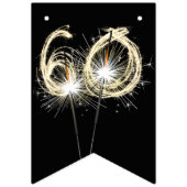 60誕生日またはアニバーサリーパーティーバンティング バンティングフラッグ (第3の旗)