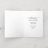 60誕生日または任意の年齢5フォトピンクと金ゴールド 箔グリーティングカード (内側レイダウン)