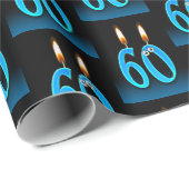 60誕生日ろうそく – 目玉 ラッピングペーパー (ロールコーナー)