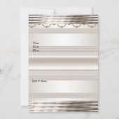 60誕生日アールデコライトセピアパールジュエル 招待状 (裏面)