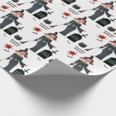 60誕生日ウィメンズニューおもしろいウィッチお願い ラッピングペーパー (角)