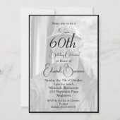 60誕生日オス写真スタイリッシュモノグラム誕生日 招待状 (正面)
