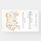 60誕生日カボチャ紅葉縦型屋外 横断幕 (横)