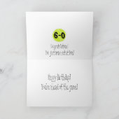 60誕生日カードバイレイクテニス カード (内部)