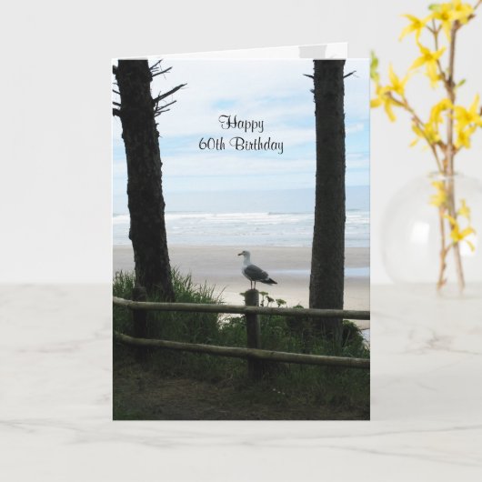 60誕生日カード カード (黄色い花)