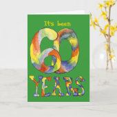 60誕生日カード カード (黄色い花)