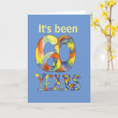 60誕生日カード カード (黄色い花)