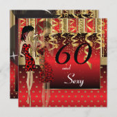 60誕生日ガールパーティーBash 招待状 (正面/裏面)